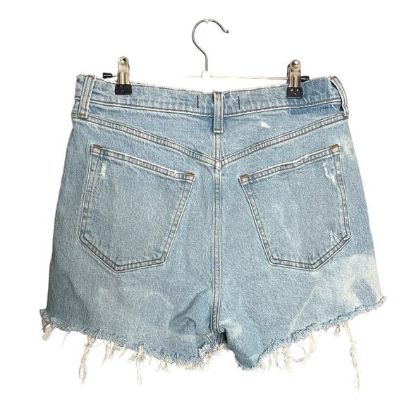 Abercrombie & Fitch Distressed Blue Denim Shorts - Picture 3 of 6